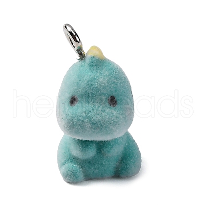 Flocky Resin Pendants FIND-S001-08E-1