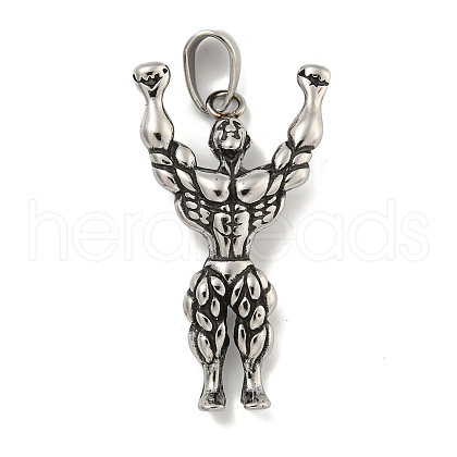 316 Surgical Stainless Steel Pendants STAS-E212-36AS-1