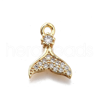Brass Micro Pave Cubic Zirconia Pendants KK-D312-12G-1