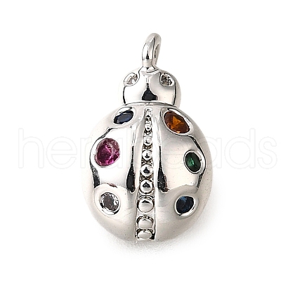 Brass Micro Pave Cubic Zirconia Pendants KK-D356-19P-1