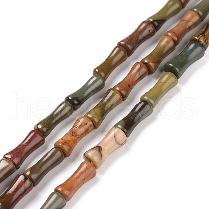 Natural Picasso Stone/Picasso Jasper Beads Strands G-P475-04-1