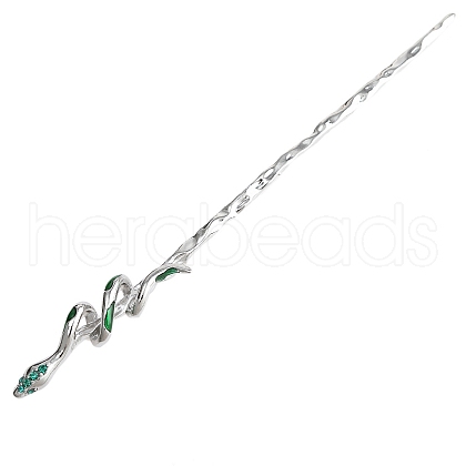 Snake Alloy Rhinestone Hair Sticks PW-WG25989-01-1