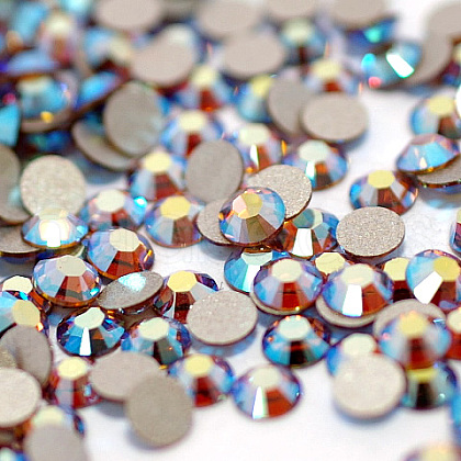 Glass Flat Back Rhinestone RGLA-C002-SS16-246AB-1