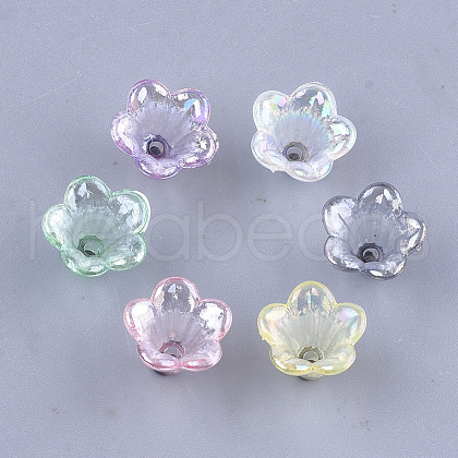 Transparent Acrylic Bead Caps X-TACR-T007-04-1