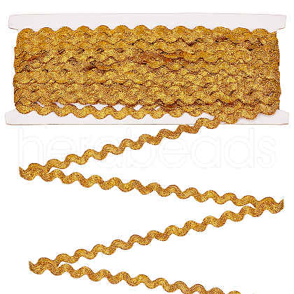 15 Yards Polyester Wavy Fringe Trim Ribbon SRIB-WH0011-207A-1