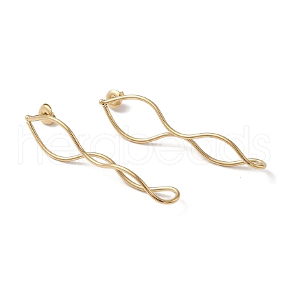 304 Stainless Steel Dangle Stud Earrings for Women EJEW-Q781-26G-1