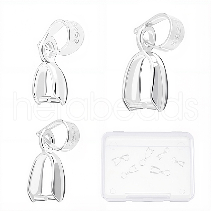 SUNNYCLUE 6Pcs 3 Style 925 Sterling Silver Pendant Bails STER-SC0001-17-1
