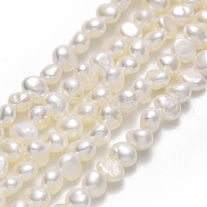 Natural Cultured Freshwater Pearl Beads Strands PEAR-A005-05D-01-1