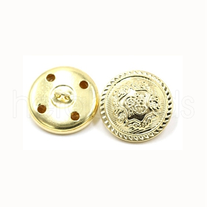 4-Hole Brass Buttons BUTT-WH0017-23B-03-1