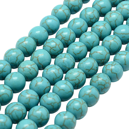 Olycraft 3 Strands Natural Howlite Beads Strands G-OC0002-64-1
