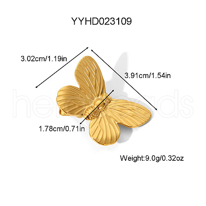 Stainless Steel Alligator Hair Clips for Women Side High-end Hair Accessory WY3870-2-1