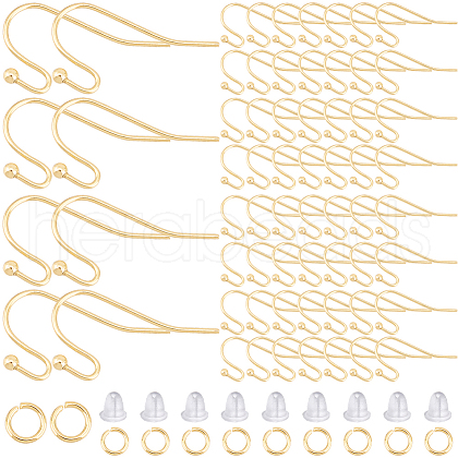 SOFPLATE 100Pcs 304 Stainless Steel Earring Hooks DIY-SP0001-03-1