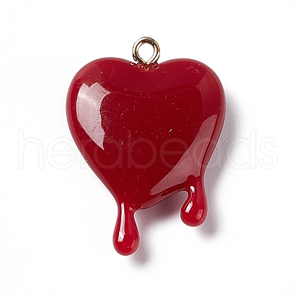 Opaque Resin Pendants RESI-F028-01A-1