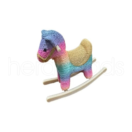 Plastic Racking Horse Miniature Ornaments PW-WG61F5C-02-1