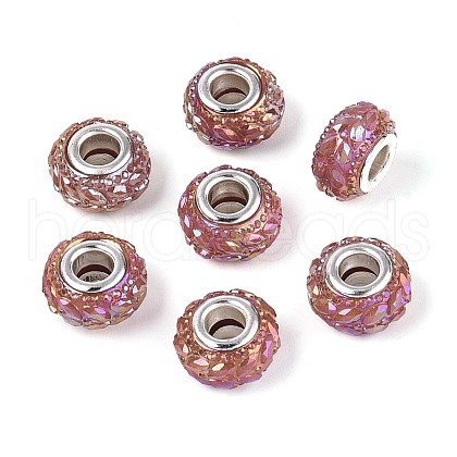 Opaque Resin European Beads RESI-T057-29G-1