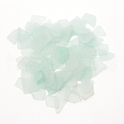 Sea Glass Chip Beads GLAA-WH0031-11B-1