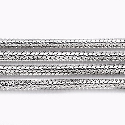 Tarnish Resistant 304 Stainless Steel Round Snake Chains CHS-K007-06C-01-1