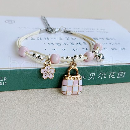 Cute Cartoon Alloy Enamel Multi-strand Charm Bracelets WG000A8-05-1