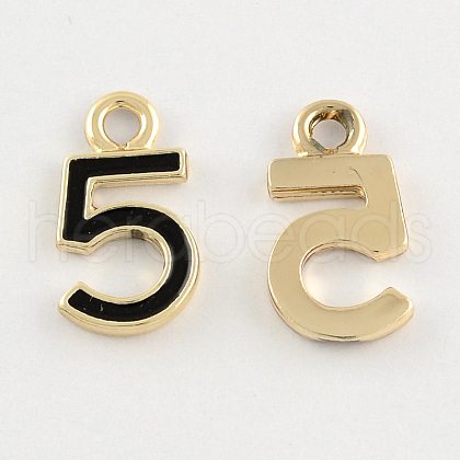Light Gold Tone Alloy Enamel Pendants ENAM-R024-28-1