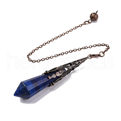 Natural Lapis Lazuli Pointed Dowsing Pendulum Big Pendants G-H285-06R-A29-1