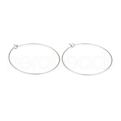 316L Surgical Stainless Steel Hoop Earring Findings STAS-G229-07P-02A-1