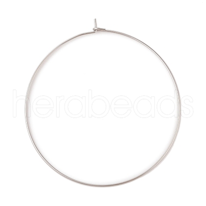 304 Stainless Steel Hoop Earring Findings STAS-Z089-01P-02-1
