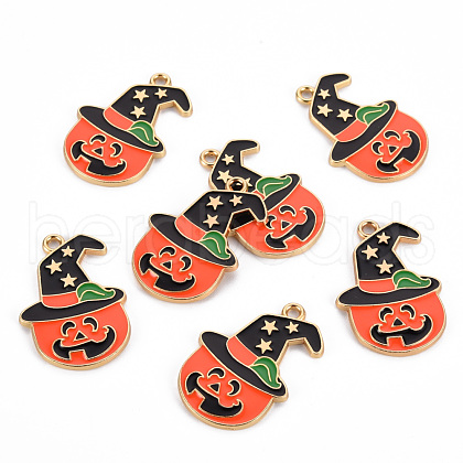 Eco-Friendly Alloy Enamel Pendants X-ENAM-T011-53-NR-1