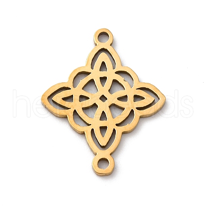 201 Stainless Steel Hollow Witch Knot Connector Charms STAS-V014-02G-1