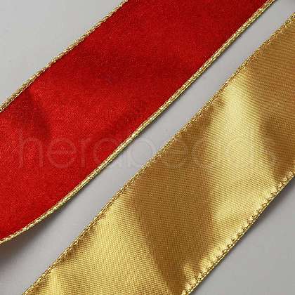 10 Yards Single Face Velvet Wired Ribbon SRIB-WH0011-133A-1