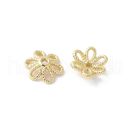 Flower Brass Bead Caps KK-F892-34G-12-1