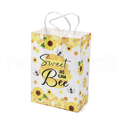 Bees Theme Rectangle Paper Bags CARB-F012-02C-1
