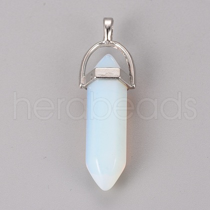 Opalite Pointed Pendants G-WH0004-16-1
