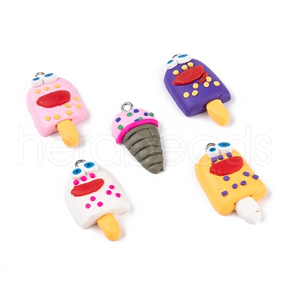 Handmade Food Polymer Clay Pendants CLAY-R060-112-1