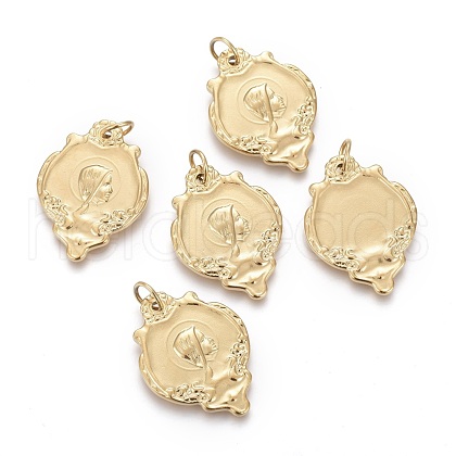 Ion Plating(IP) 304 Stainless Steel Pendants STAS-F256-010G-1