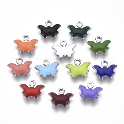 201 Stainless Steel Enamel Charms STAS-N088-20-1