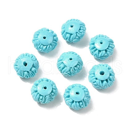 Synthetic Coral Dyed Carved Beads CORA-H004-02A-1