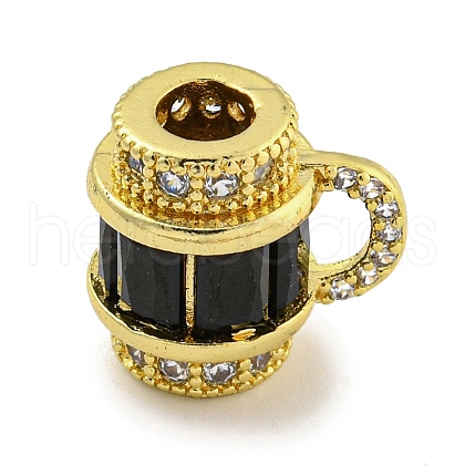 Rack Plating Brass Cubic Zirconia Beads KK-L215-317G-02-1