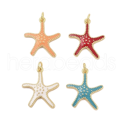 Rack Plating Brass Enamel Pendants KK-Z074-11G-1