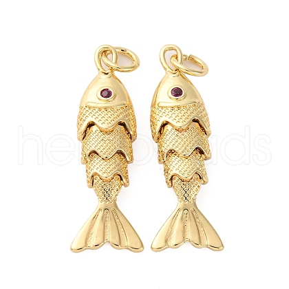 Rack Plating Brass Micro Pave Cubic Zirconia Pendants KK-M309-38B-G-1
