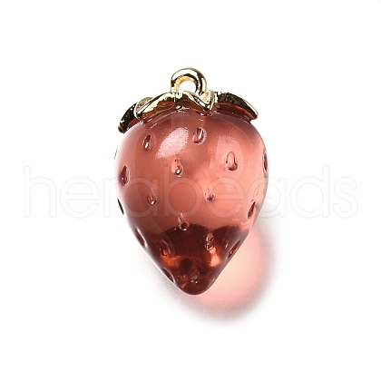 Brass Acrylic Pendants OACR-R006-03G-02-1