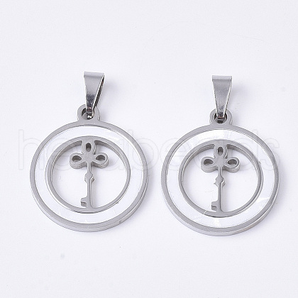 201 Stainless Steel Pendants STAS-N089-60P-1