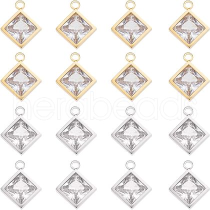 Unicraftale 16Pcs 2 Colors 304 Stainless Steel Pendant STAS-UN0035-41-1