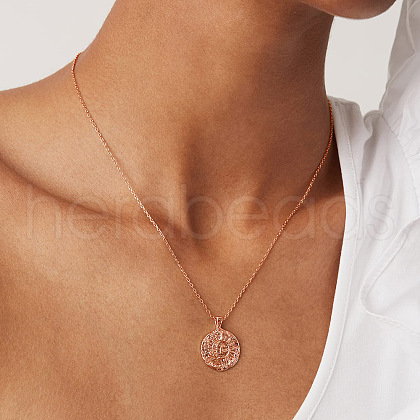 Bohemian Style Brass Sun Moon Disc Pendant Necklaces for Women FS-WG9BBEB-09-1