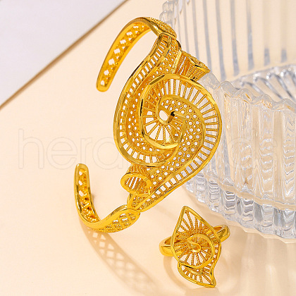 Eye Alloy Cuff Bangles & Cuff Rings Sets FS-WGB8FC8-06-1