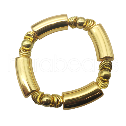 Fashionable Women's Chunky Curved Acrylic Tube Beads Stretch Bracelets AP8792-13-1