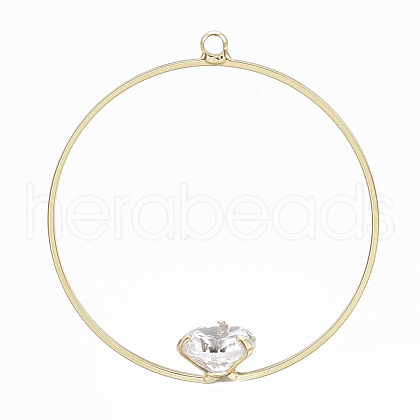 Brass Pendants KK-S348-061A-1