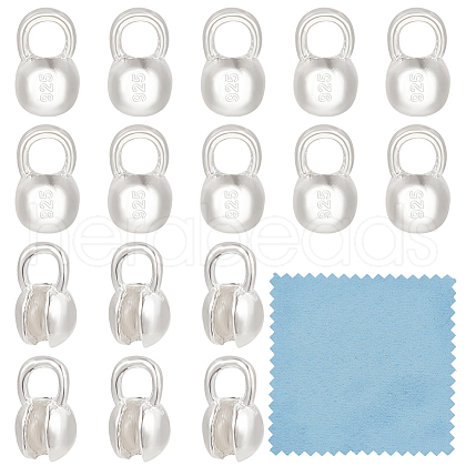 BENECREAT 925 Sterling Silver Bead Tips FIND-BC0005-44A-1