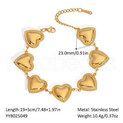 Stainless Steel Link Bracelets for Women RL7382-1-1