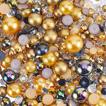 Resin Cabochons RESI-WH0029-14G-1