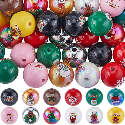 SUNNYCLUE 12 Colors Opaque Acrylic Beads OACR-SC0001-88-1